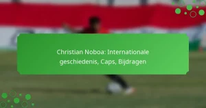 Christian Noboa: Internationale geschiedenis, Caps, Bijdragen